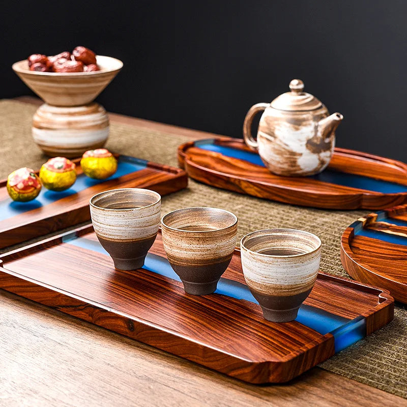 Artisan-Crafted Epoxy Resin Tea Tray (Offer 38% OFF)