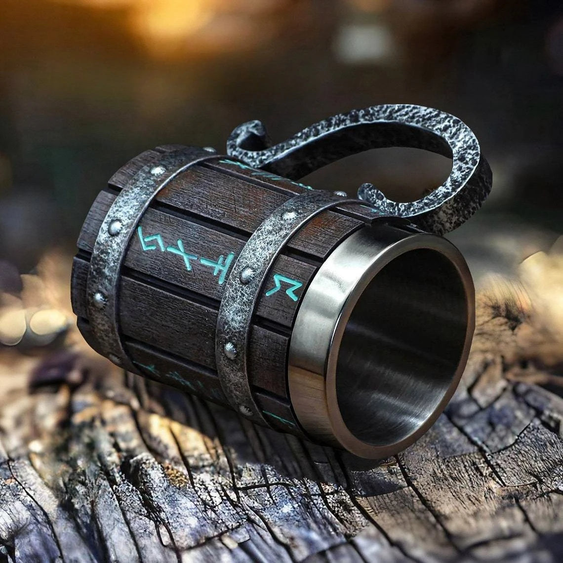 Viking Barrel Oak Beer Mug