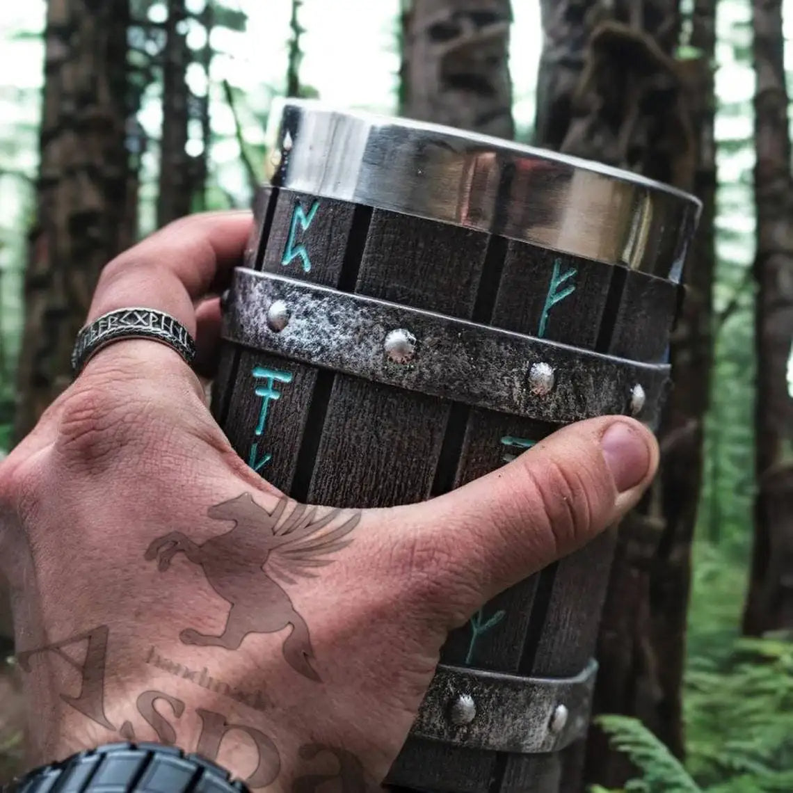 Viking Barrel Oak Beer Mug